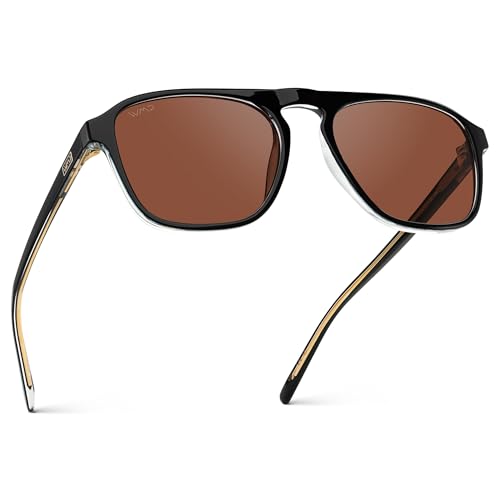 Image of WearMe Pro Emerson Men's Polarized Aviator Sunglasses, Square Frame, UV400