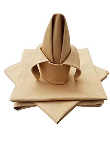 Lemos Home Servilletas de Tela, Algodón, Beige, 45 x 45 cm