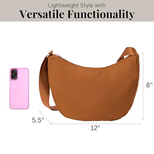 Image of Baggallini Swift Crescent Crossbody Bag for Women - Lightweight 12 inchx8 inch Travel Purse Handbag