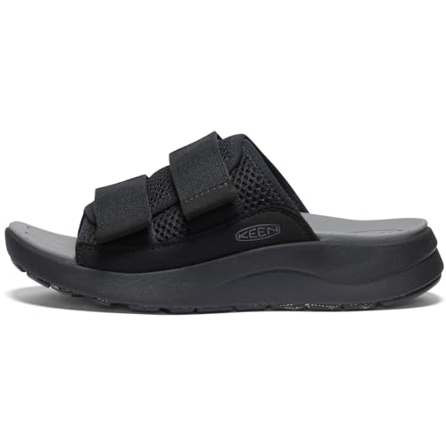 KEEN KEEN Women's Elle Sport Slide Breathable Comfortable Open Toe Athletic Slip On Sandals, Black/Black, 6