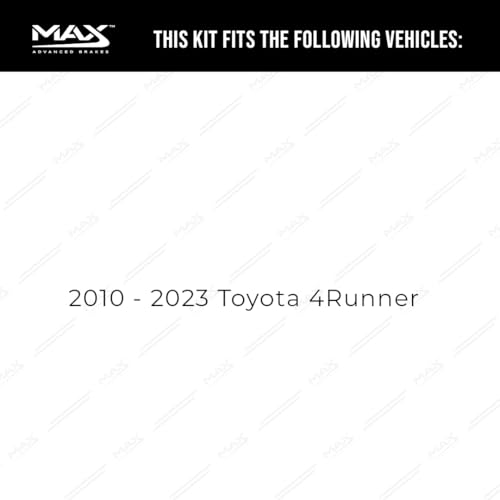 Image of MAX Advanced Brakes - Front Brake Kit For 2010-2023 Toyota 4Runner| Carbon Ceramic Brake and Rotor Kit| Daily Driving Geomet Coated Brake Rotors