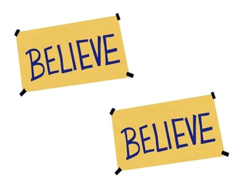 Image of WSQ 2-Pack Believe Stickers Vinyl Decal - 4 Inches - Stickers for Car Truck Van Window Bumper Laptop Tablet Cup Tumbler Water Bottle and Any Smooth Surface