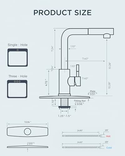 Image of FORIOUS Kitchen Faucet with Pull Out Sprayer, Single Handle, Brushed Gold