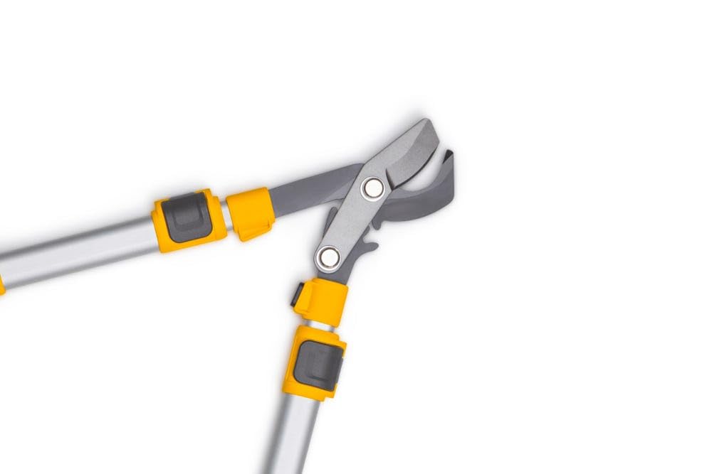 Troncarami telescopico STIGA - Taglia legno fresco fino a 42 mm, manico allungabile, lama in acciaio giapponese antiaderente, impugnatura ergonomica, finitura gialla, con coperchio di protezione