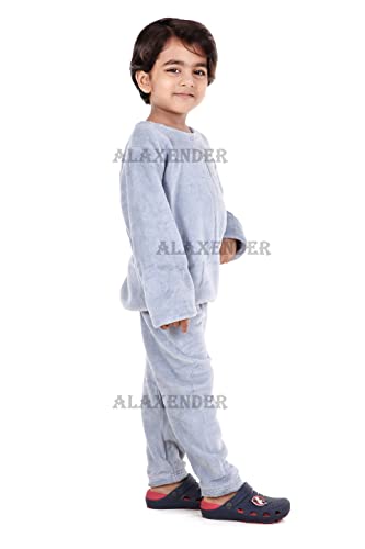 Image of Winter Night Suit for Kids Top & Pajama Set (Warm Fleece) Size (4 to 6 Years Kids)