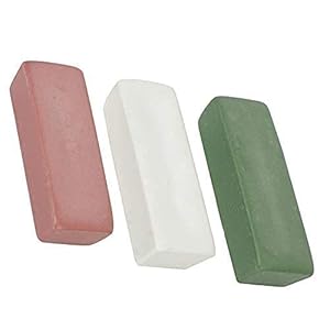 Qzatacaen Polierpaste Set, 3-teilig, Braun, Weiß, Grün