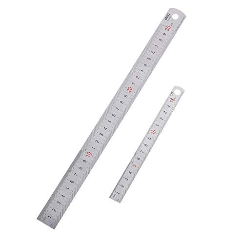 Amazon | ステンレス直尺 定規 300mm（大）x1、150mm（小）x1、 2本