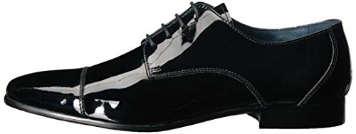Rush by Gordon Rush Brent Oxford masculino, Preto patente, rubi, preto/vermelho/branco, 12