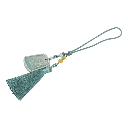Pendentif pompon fleur porcelaine porte-clés sac portefeuille voiture