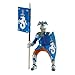 Produktbild Bullyland 80785 - Spielfigur Turnier Ritter in blauer Rüstung mit Schild und Fahne, ca. 12,5 cm, detailgetreu, PVC-frei, ideal als kleines Geschenk für Kinder ab 3 Jahren