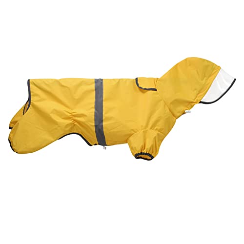 ペット用レインギア, ペット犬用レインコート 小型犬用 中型犬用 防水ジャケット レインコート アウトドア ペット用品(Yellow,M)