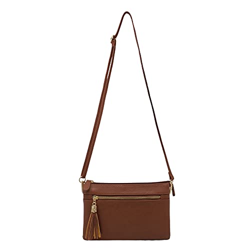 Image of Solene Women's Lightweight Multi Compartment Wristlet Clutch Wallet Crossbody Bag