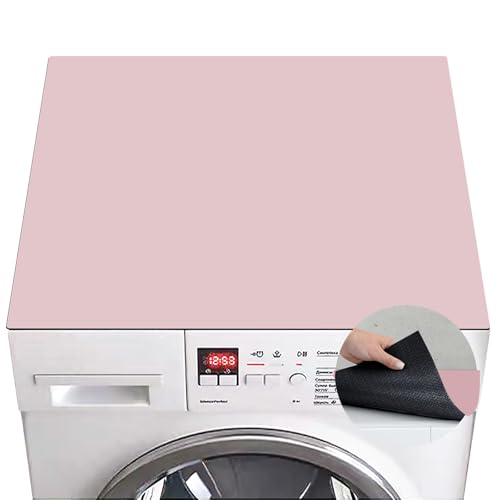 Cubiertas Gruesas para Lavadoras Y Secadoras, Cubierta Superior de La Lavadora 60 × 60 cm, Cubiertas de Lavadora Y Secadora, Cubierta Polvo Lavadora Antideslizante, Rosa