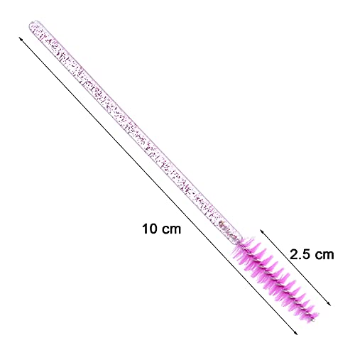 300 Disposable Mascara Wands Eyelash Brush Spoolies for Eye Lash Extension, Eyebrow and Makeup Crystal Tbestmax - Image 3