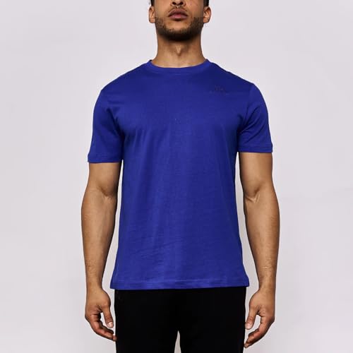 Kappa Cafers Slim tee t-shirt técnica confortável e com estilo para homem, azul real/azul, XL