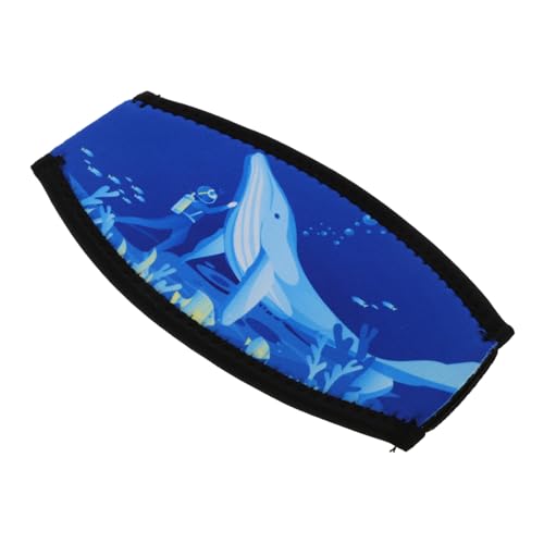 Funda para correa de máscara de buceo antitirones de pelo en tejido azul 3