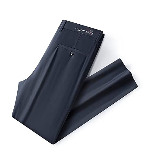 Men's High Elasticity Dress Pants Premium No Iron Classic Casual Pant Flat Front Straight Fit Trouser Pant2