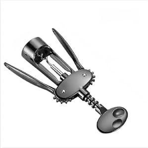 Gepas Hebelkorkenzieher, professioneller Weinöffner Schwarz