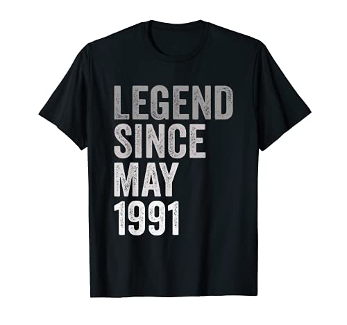 Leyenda Desde Mayo de 1991 Año de Cumpleaños Camiseta