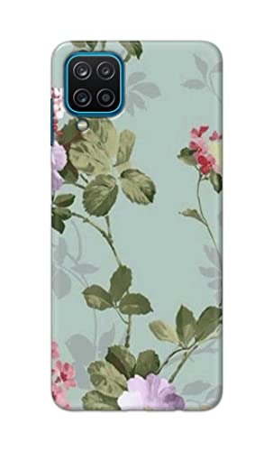 Image of Printed Hard Back Cover Case for Samsung Galaxy A12 Back Cover (Floral Painting) -702