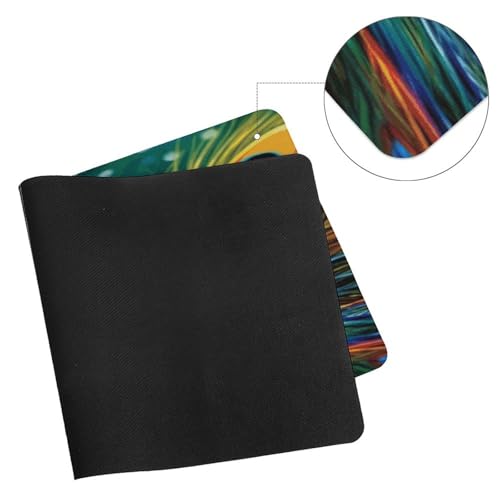 Colored Peacock Desk Pad con base de goma grande 30x60 cm miniatura 7