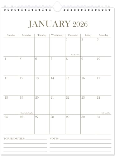 2026-2027 Wall Calendar - 18 Months Calendar from April 2026 - June 2027, Calendar 2026-2027 with Thick Paper, 8.5