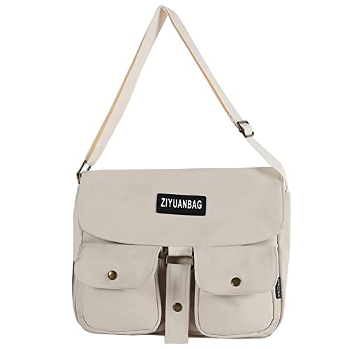 Bolsa carteiro Harajuku Japonesa Lona Coreana Homens Mulheres Estudantes Universitários Bolsos, Bran
