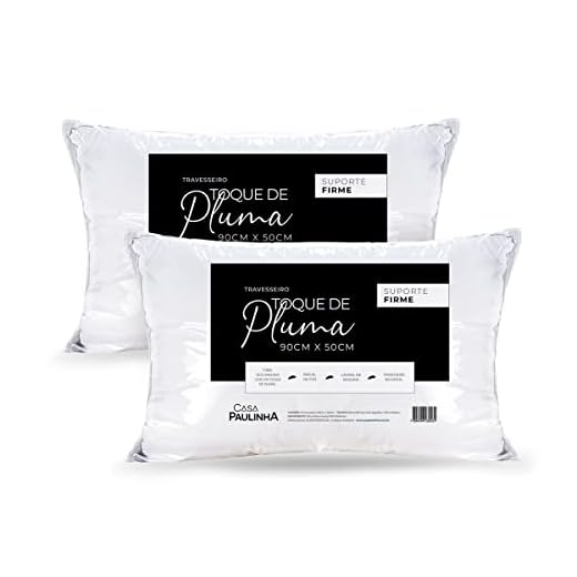 Kit 02 Travesseiros Toque de Pluma King Ganso Percal 180 Fios 90x50cm
