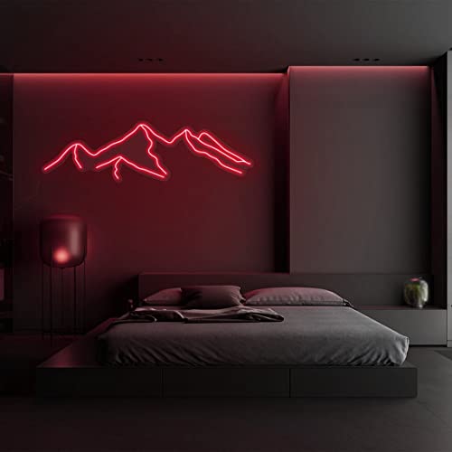 Image of LED Decorative Lights USB Mountains Sunrise Sunset Led Neon Signs Home Decoration Wall Art Holiday Gift Brightness Adjustable 16.5''x9.5''