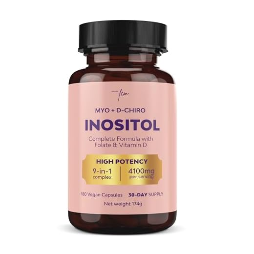Inositol Myo and D-Chiro PCOS 4100MG – Función Metabólica, Equilibrio Hormonal y Bienestar Psicológico – 9 en 1 con Folato 5-MTHF, Cromo, Zinc, Vitamina B6, B12 y D3, Myo Inositol