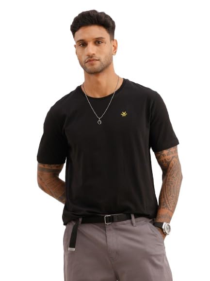 WROGN Men's 100% Cotton T-Shirt | Solid | Slim Fit in neutral