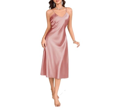 Women's Solid Sleeveless V-Neck Maxi Dress, Chic Basic Minimalist Casual