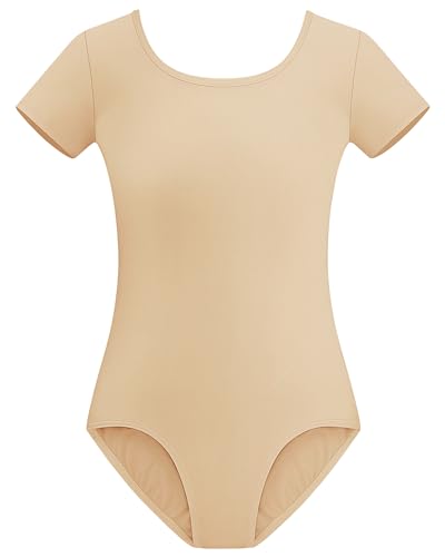 Stelle Ballet Leotards for Girls Gymnastics Dance Outfit (Nude,4-5Y)