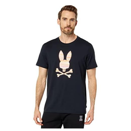 Psycho Bunny Newell Graphic Tee Navy MD (US Men's 5)