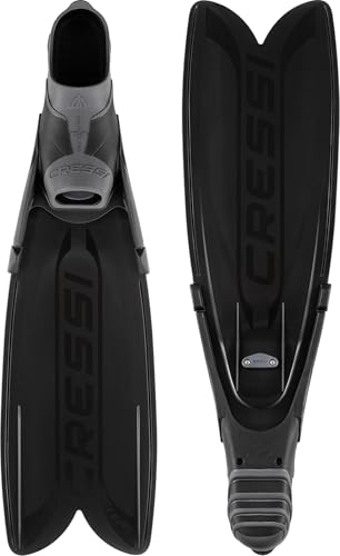 CRESSI Gara Turbo Flex Fins Black 44/45-Aletas Reactivas Unisex Ligeras con Sistema de Gara Modular...