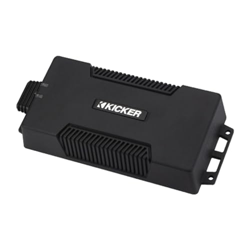 KICKER 48PXA6001 Waterproof Class D 850 Watt Peak Dynamic Power Mono Subwoofer Amplifier with Remote and Wiring Install Kit