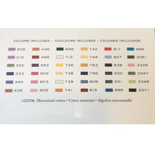 Image of DMC Embroidery Floss, Popular Pack Embroidery Thread, Bundle with Rylei Crafts Plastic Floss bobbins,DMC 36 popular colors Hand Embroidery Yarn