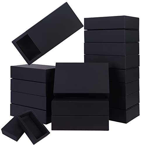26 PCS Rectangle Kraft Drawer Boxes Black