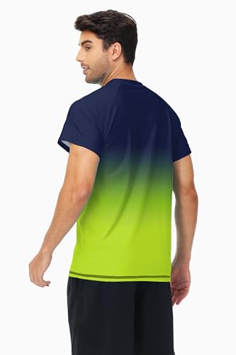 Image of AOBUTE Mens Swim Shirts Short Sleeve UPF 50+ Sun Shirt Quick Dry Rash Guard Fishing Swimming Shirt