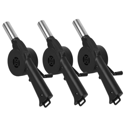 Milisten 3 pièces Soufflet Manuel Portable pour Barbecue Extérieur Souffleur à Main Robuste pour Cheminée et Cuisson Plein Air