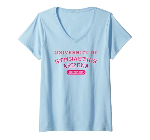 Femme T-Shirt Arizona Athletic Dept de l'Université de Gymnastique T-Shirt avec Col en V