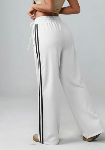 Image of dockstreet Straight Wide fit Long Length Open Bottom Jogger for Women /Trending Multi Pocket Style, Relaxed Casual Pants for Women