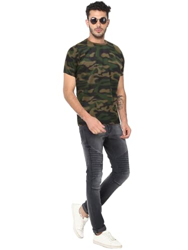 Image of LEOTUDE Men's Cotton Regular Fit T-Shirt