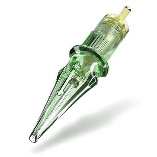 Solong Tattoo Needles, 20Pcs Disposable Needles Cartridges Pro #10 Bugpin 9 Round Shader Magnum for Tattoo Machine Pens