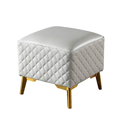 Table basse créative et pouf repose-pieds confortable gris clair - 2