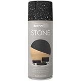 Stone Spray Paint 400ml - Black Granite - With Stone Textured Spray Paint, You Can Create the Natural Look and Texture With Ease - Interior Use Only - Excellent Coverage, Hiding and Colour Retention.