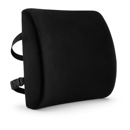 Jacky&Choco Cojín Lumbar Ergonómico de Espuma Viscoelástica para Silla de Oficina y Asiento de Coche, Almohada de Soporte Lumbar para Espalda con Bandas Ajustables