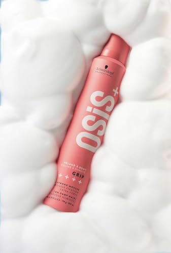 OSiS+ Grip Extreme Hold Mousse, 6.76 oz (2 Pack) – Extra Strong Control and Volume with Lasting Definition and Natural Shine – Volumizing Formula Protects Against Blow Dry Damage