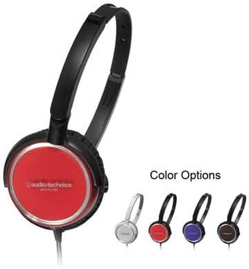 Audio-Technica ATH-FC700A Portable Headphones with 40mm Neodymium Drivers, Red