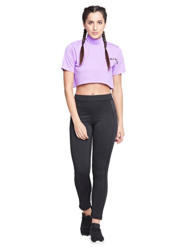 Image of Clovia Women's Comfort-Fit Active Crop Top - Yellow